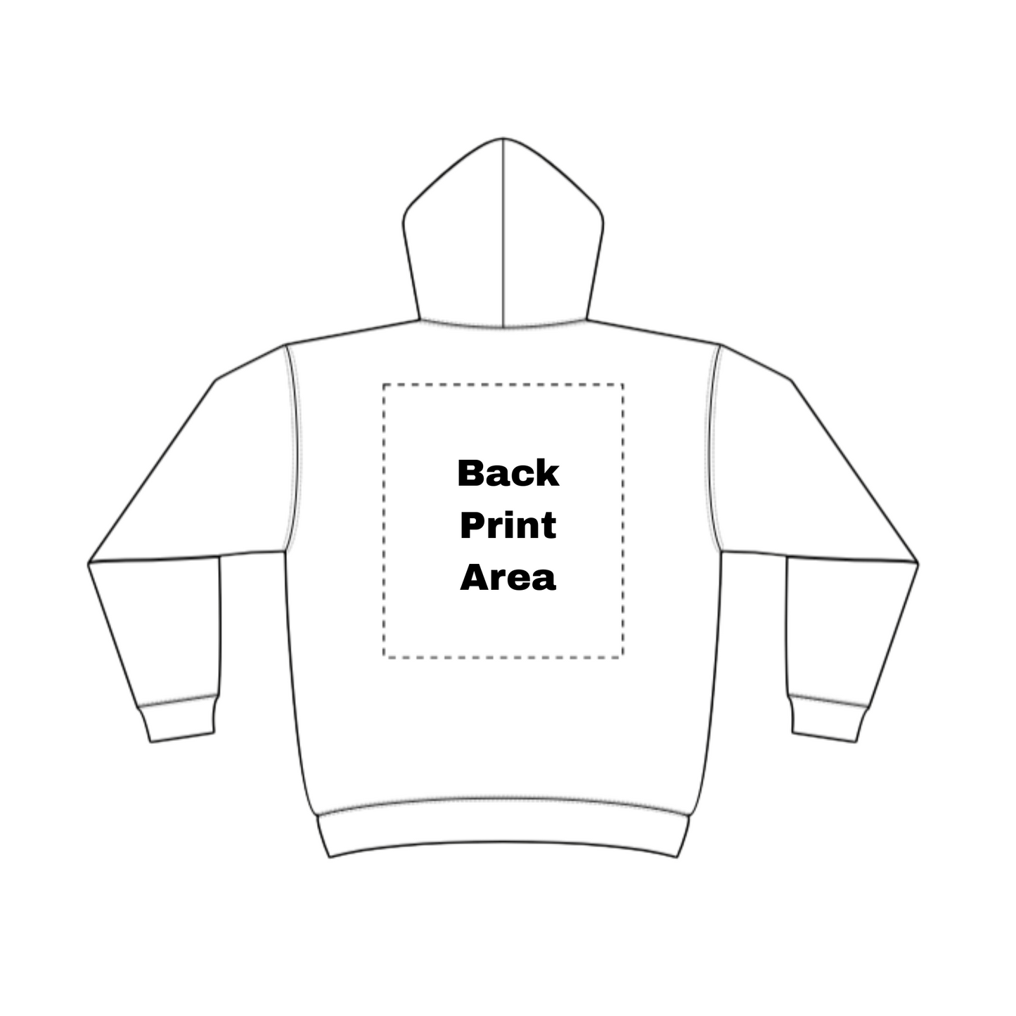 Customized Unisex Midweight Softstyle Fleece Hoodie-Black