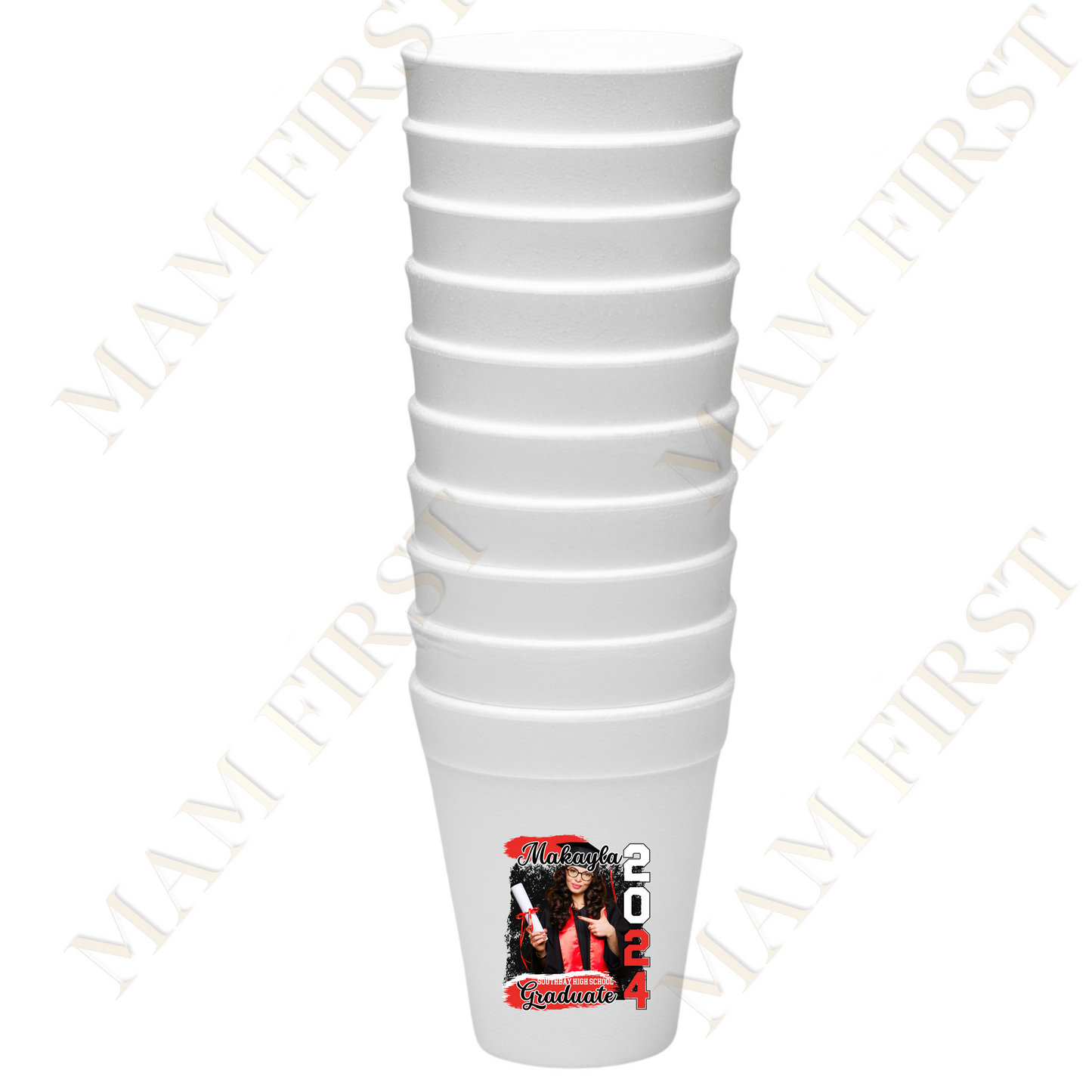 Personalized Styrofoam Party Cups