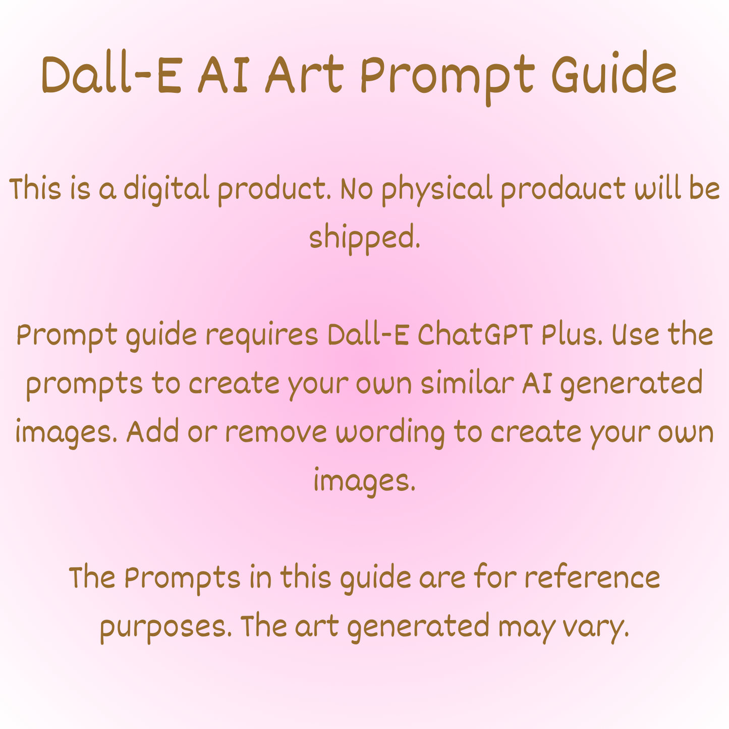 Dall-E3 ChatGPT AI Art Prompt Guide | Casual Cute Female