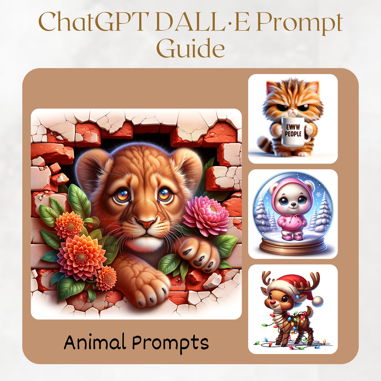 Dall-E3 ChatGPT AI Art Prompt Guide | Animal Prompts