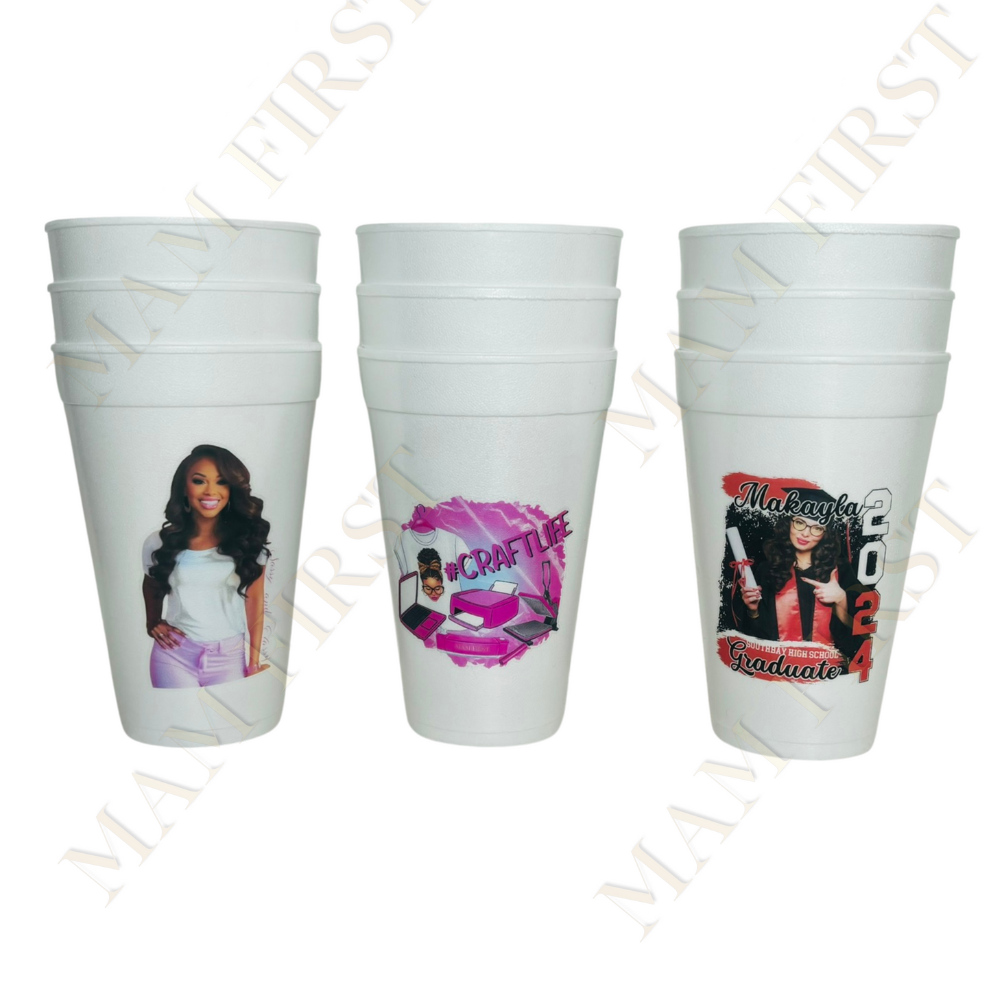 Personalized Styrofoam Party Cups