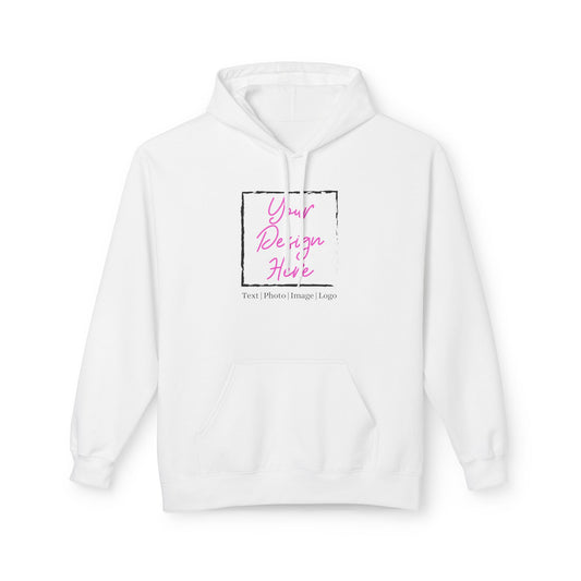 Customized Unisex Midweight Softstyle Fleece Hoodie-White