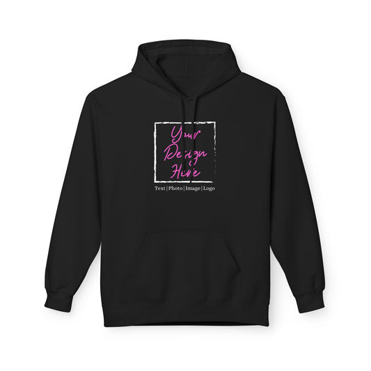 Customized Unisex Midweight Softstyle Fleece Hoodie-Black