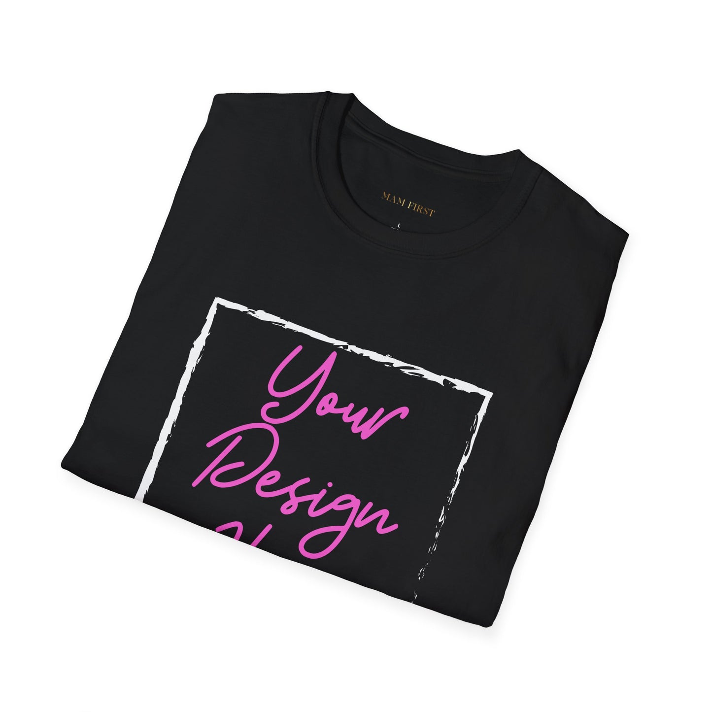 Personalized Adult Unisex Soft Style T-Shirt-Black