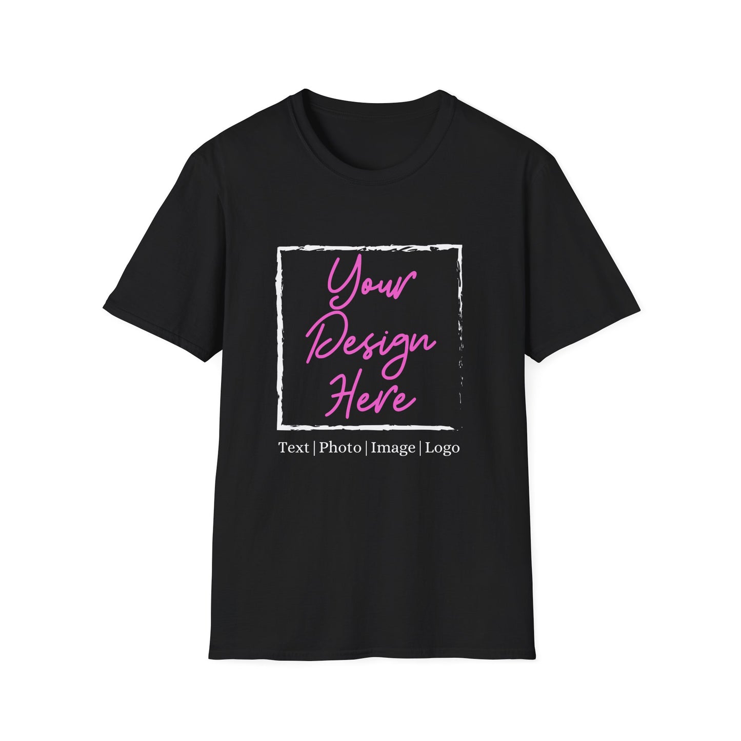 Personalized Adult Unisex Soft Style T-Shirt-Black