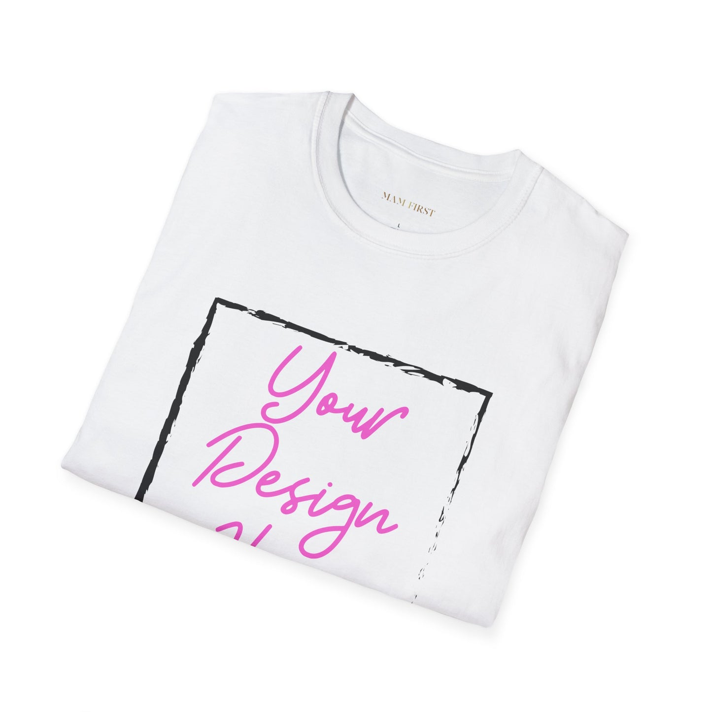 Personalized Adult Unisex Soft Style T-Shirt-White