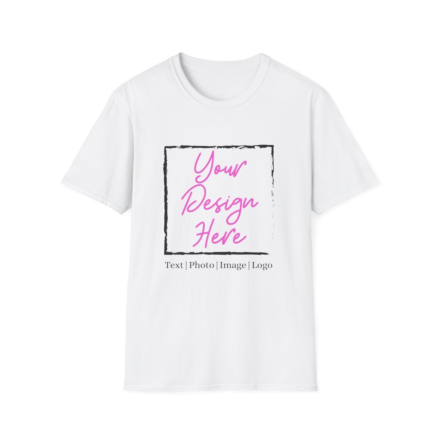 Personalized Adult Unisex Soft Style T-Shirt-White